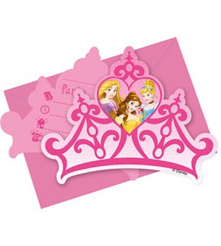 CONVITES COROA PRINCESAS DISNEY 